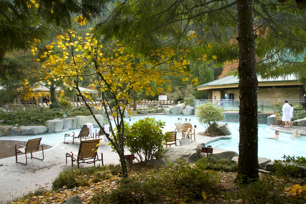 The outdoor pool at Harrison Hot Springs