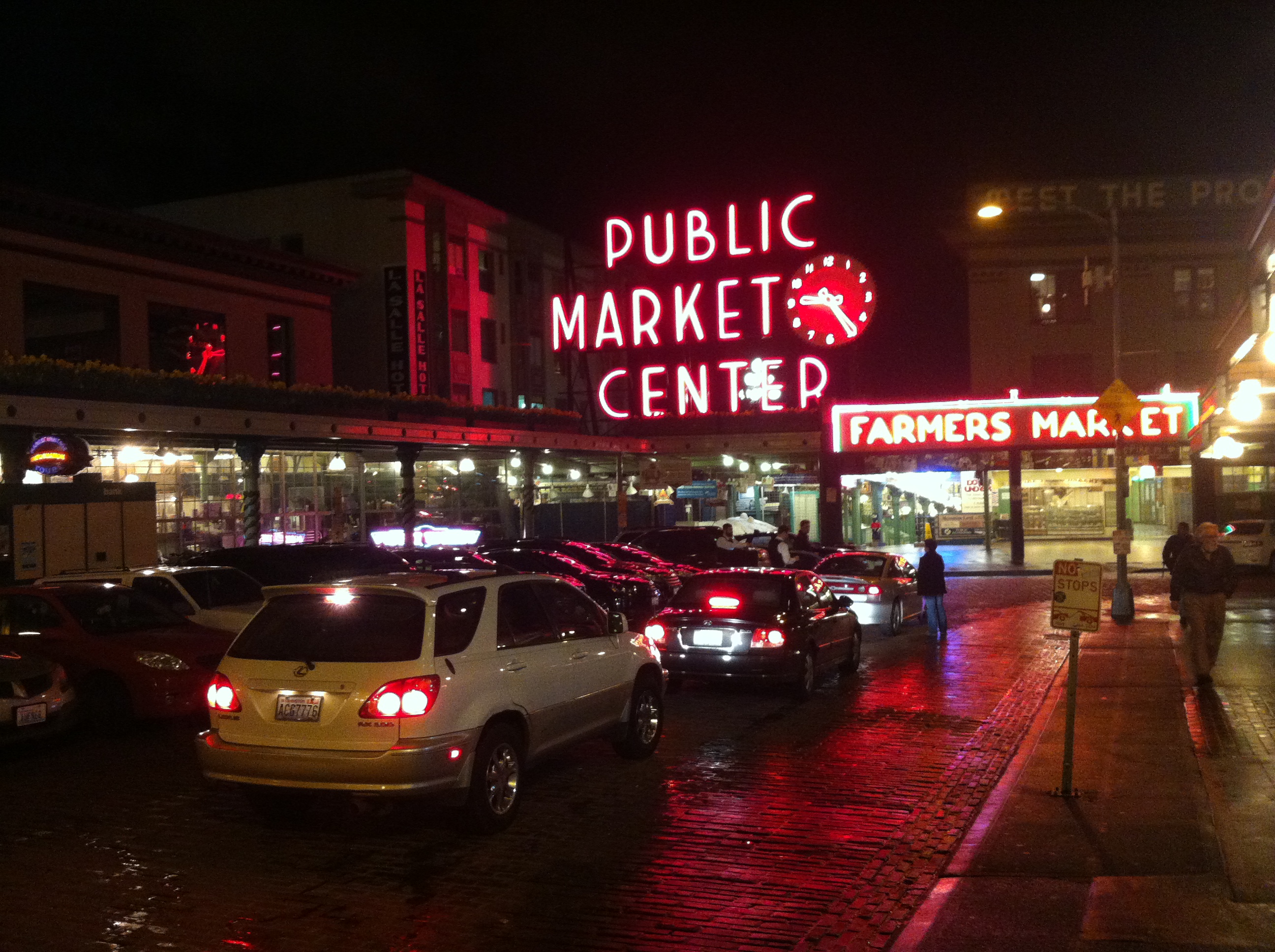 Pike Place Market at night, Seattle - March 15, 2013