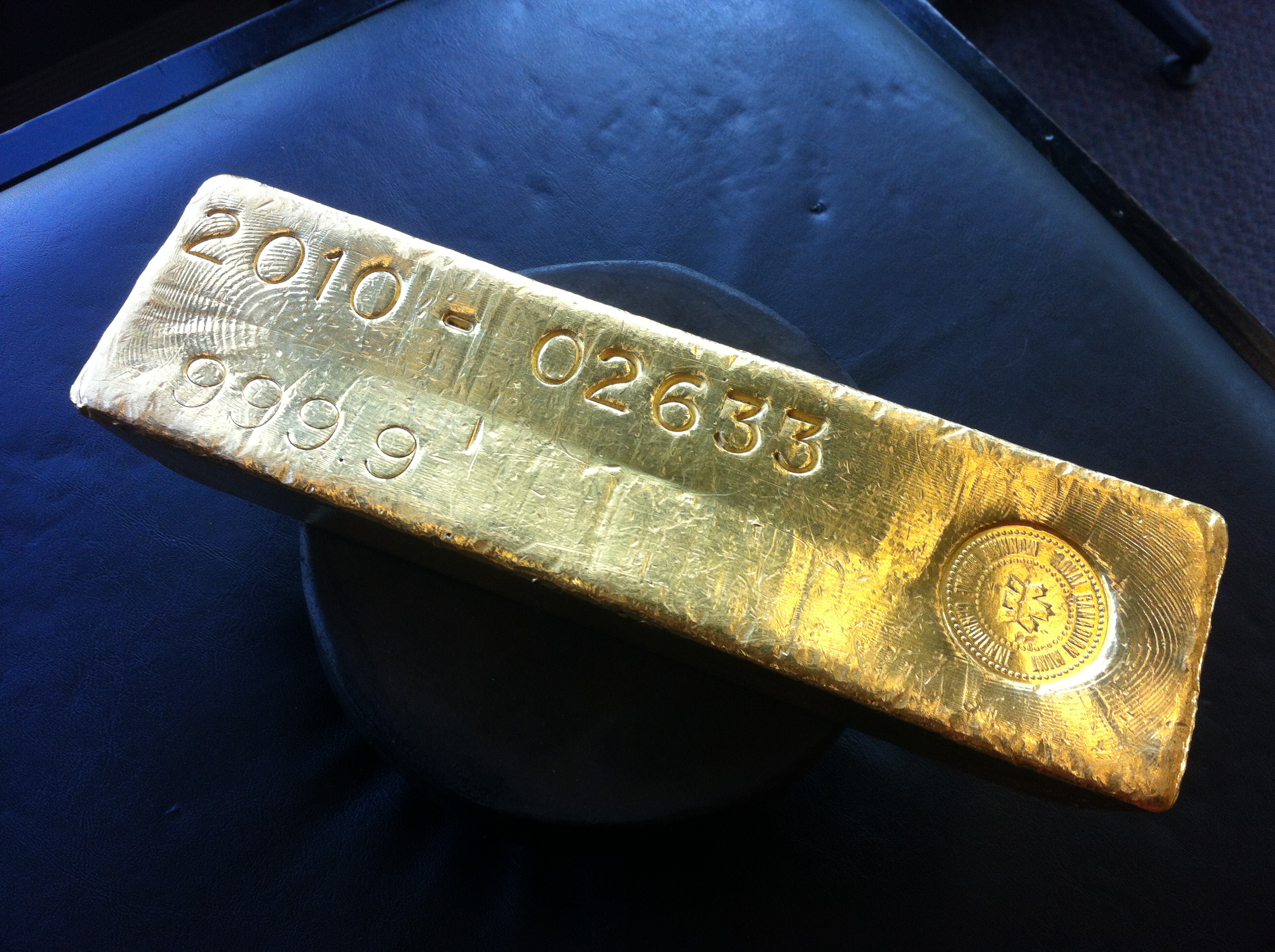 Gold bar at the Royal Canadian Mint