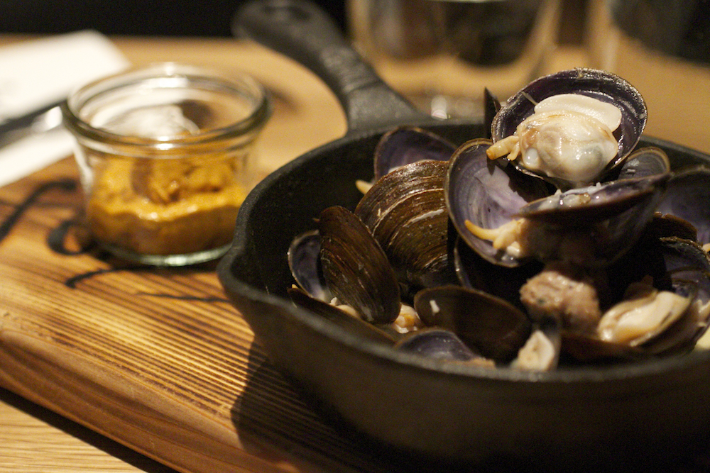 Clams at Forage restaurant, Vancouver