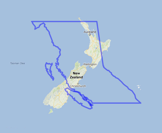Comparison map of British Columbia vs. New Zealand