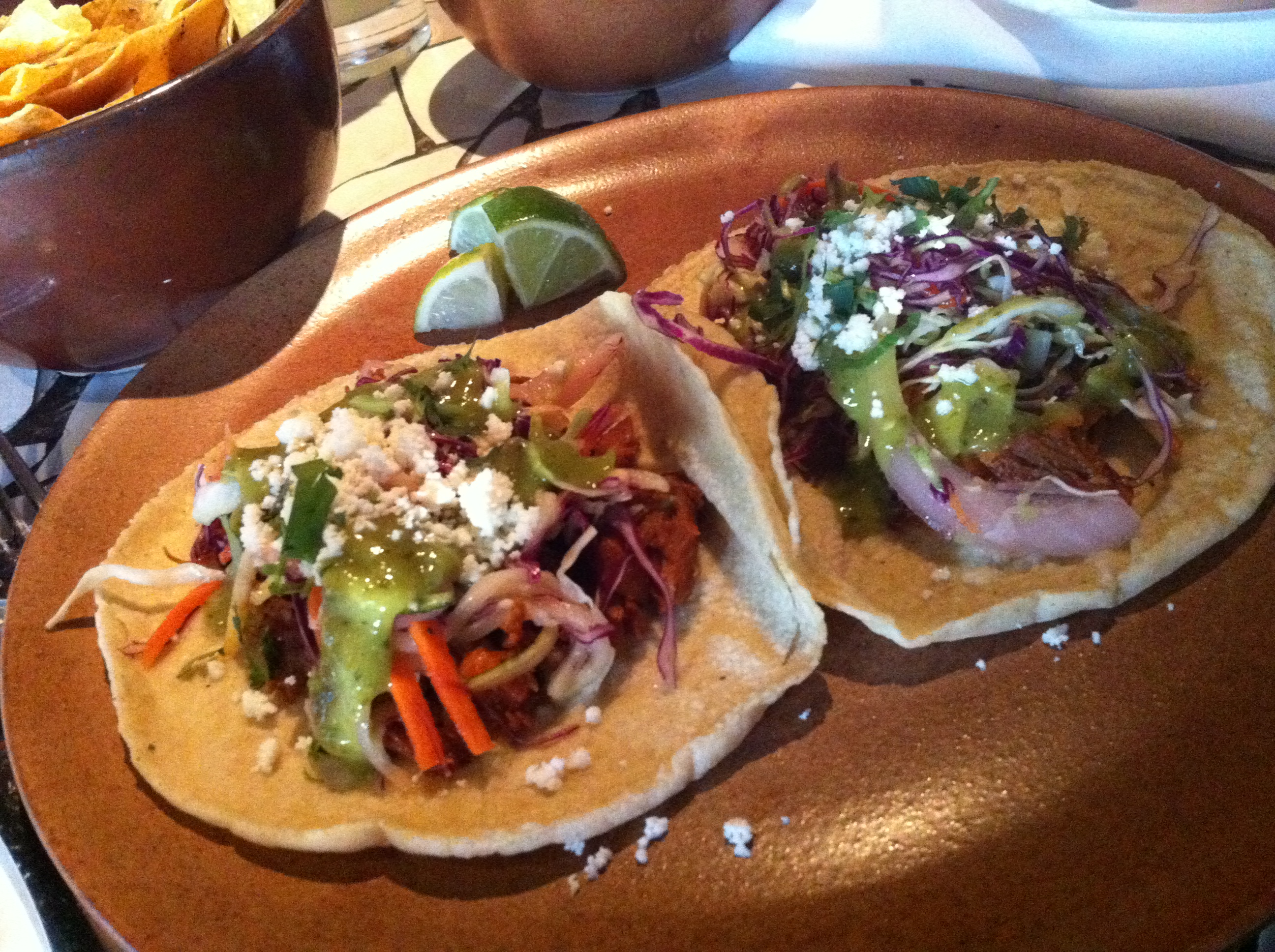 Chicken chipotle tacos at Barrio in Seattle
