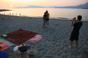 Sunset at Locarno Beach, Vancouver