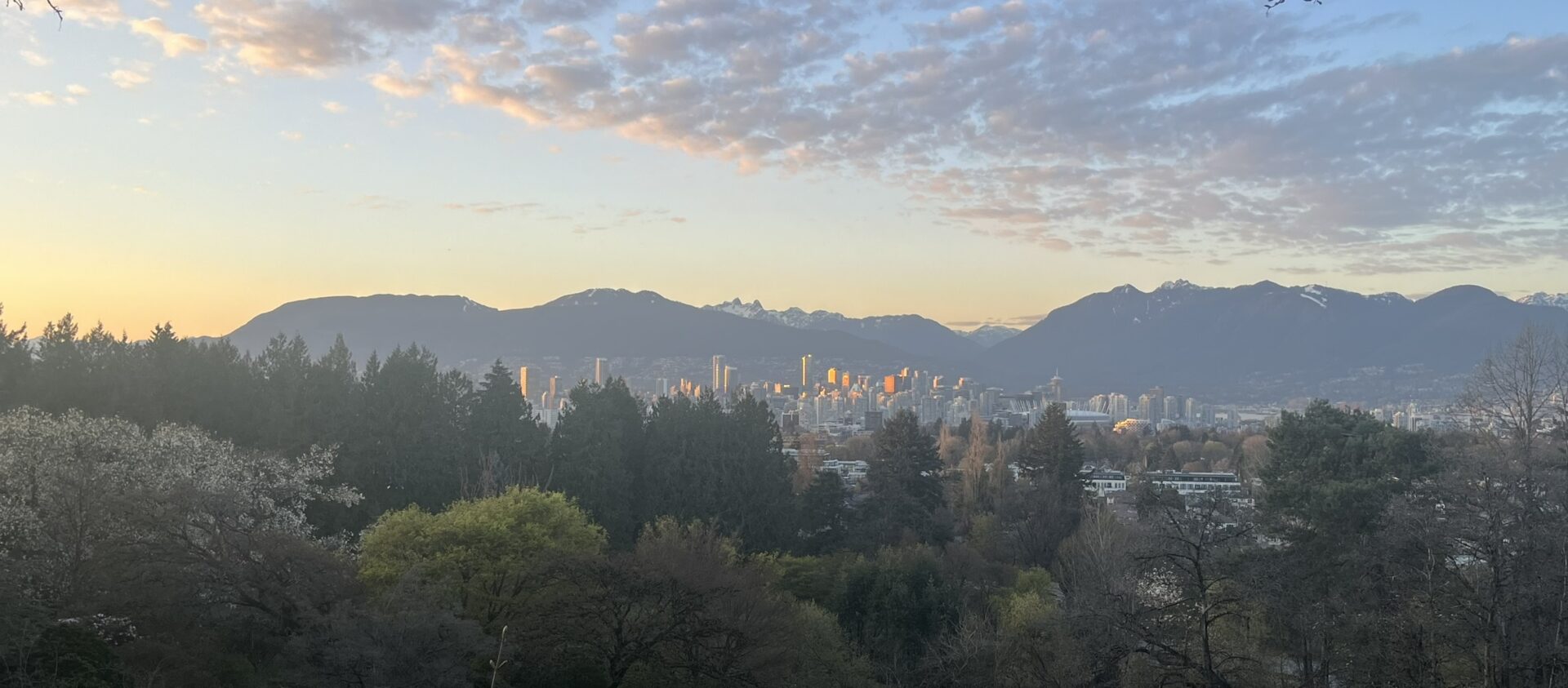 Vancouver sunset as seen from Queen Elizabeth Park | April 5, 2024