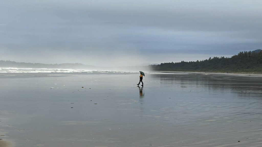 Long Beach in the rain